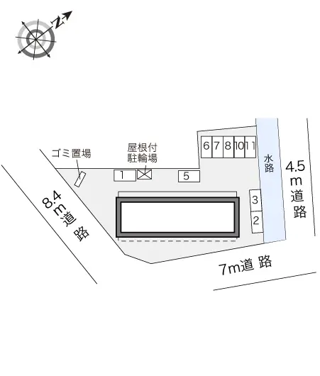 ★手数料０円★府中市四谷１丁目　月極駐車場（LP）